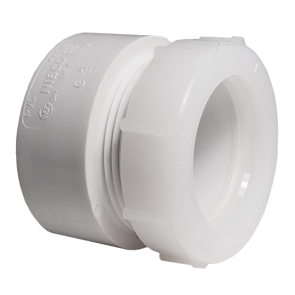 1-1/2" PVC TRAP ADAPTER DWV HUB X SLIP 1-1/2" PVC TRAP ADAPTER DWV HUB X SLIP