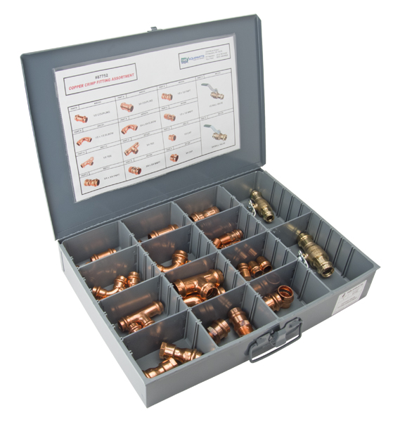 1/2” & 3/4” COPPER PRESS FITTING ASSORTMENT 1/2” & 3/4” COPPER PRESS FITTING ASSORTMENT