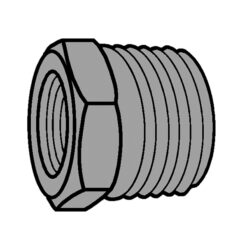 LEGEND VALVE FTG-I 1-1/2X1-1/4 BLK BSH 1-1/2 X 1-1/4 BLACK IRON HEX BUSHING