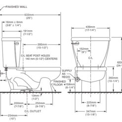 AMERICAN STANDARD DEVORO JUVENILE TOILET W/ TANK FLOOR MT ELONGATED