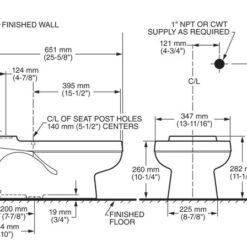 AMERICAN STANDARD DEVORO JUVENILE TOILET F/V FLOOR MT ELONGATED