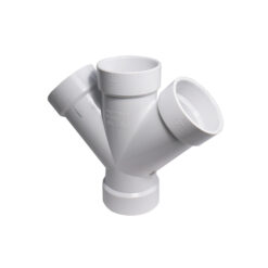 4" X 4" X 3" X 3" SCH 40 PVC DWV 45 DEG DBL WYE
