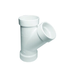1-1/2" X 1-1/4" X 1-1/4" SCH 40 PVC DWV 45 DEG WYE
