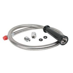 44" STAINLESS HOSE WITH ADAPTERS