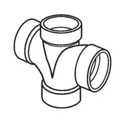 1-1/2" SCH 40 PVC DWV DOUBLE TEE ( CROSS )