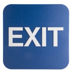 EXIT SIGN WITH BRAILLE 6" X 6"