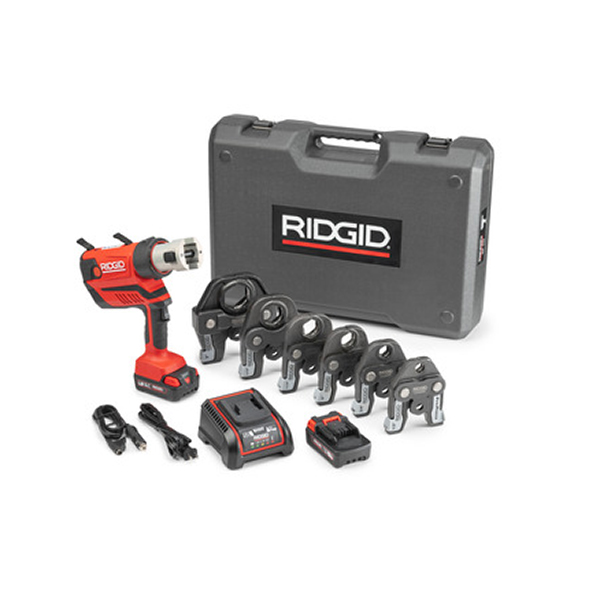 RIDGID RP350 BATTERY PRESS TOOL KIT WITH JAWS 1/2"-2"
