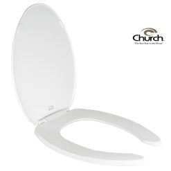TOILET SEAT - ELONGATED OPEN FRONT W/COVER