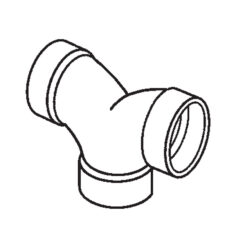 2" SCH 40 PVC DWV DOUBLE ELL