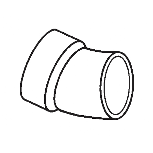 3" SCH 40 PVC DWV 22-1/2 DEG ST ELL 3" SCH 40 PVC DWV 22-1/2 DEG ST ELL
