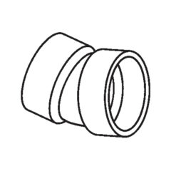 3" PLASTIC DWV 22-1/2 ELBOW P X P - PVC