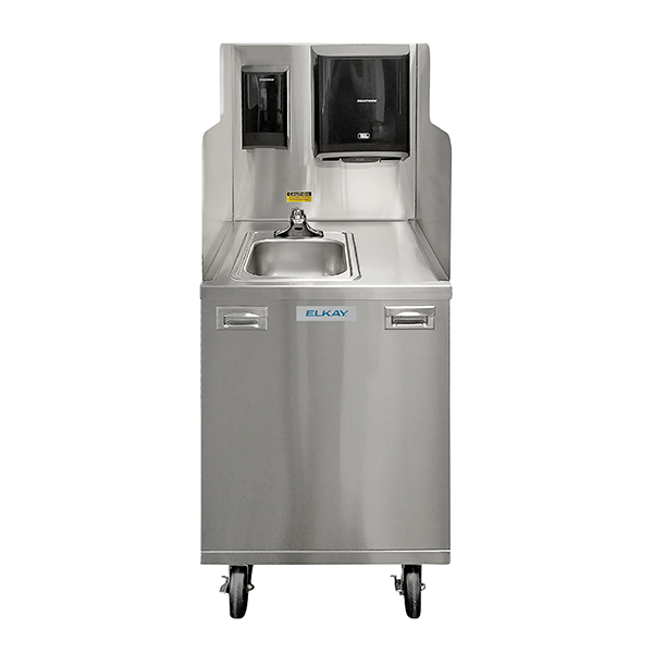 ELKAY EHSS25SSNT SS PORTABLE TOUCHLESS HANDWASHING STATION W/ 2.5 GALLON WATER HEATER ELKAY EHSS25SSNT SS PORTABLE TOUCHLESS HANDWASHING STATION W/ 2.5 GALLON WATER HEATER
