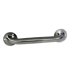 S/S GRAB BAR 12" STRAIGHT EXPOSED FLANGE