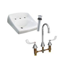 8" WALL MOUNT SINK AND GRID DRAIN PACKAGE