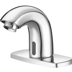 SENSOR FAUCET W/ 4” TRIM PLATE 0.5 GPM - BATTERY OPERATED