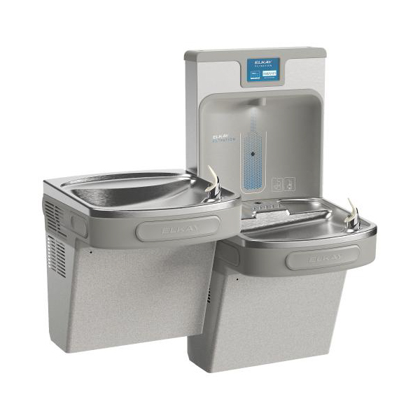 ELKAY LZSTL8WSLP FILTER ENHANCED EZH2O BOTTLE FILLING STATION WITH BI-LEVEL ADA COOLER-LIGHT GRAY ELKAY LZSTL8WSLP FILTER ENHANCED EZH2O BOTTLE FILLING STATION WITH BI-LEVEL ADA COOLER-LIGHT GRAY