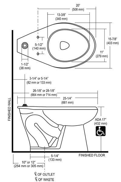 FLOOR MOUNTED 1.1 GPF TO 1.6 GPF ADA UNIVERSAL TOILET FLOOR MOUNTED 1.1 GPF TO 1.6 GPF ADA UNIVERSAL TOILET