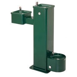 HAWS 3500D - SS BARRIER-FREE PEDESTAL FOUNTAIN WITH PET STATION