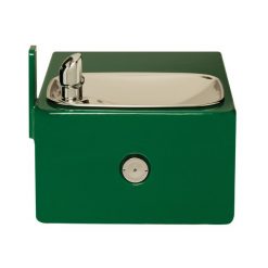 HAWS 1025 - BARRIER-FREE DRINKING FOUNTAIN 11 GAUGE STEEL WITH SMOOTH GREEN POWDER COAT