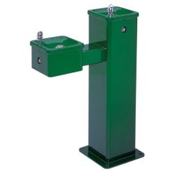 HAWS 3500FR HAWS - FREEZE RESISTANT DRINKING FOUNTAIN HI-LO SUPERIOR-DUTY VANDAL RESISTANT SQUARE GREEN POWDER COAT FINISH