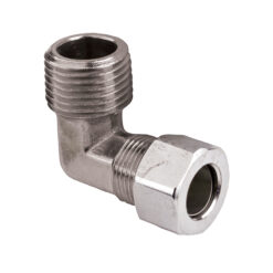 3/8" X 3/8" MIP CHROME MALE ELBOW-DISHWASHER