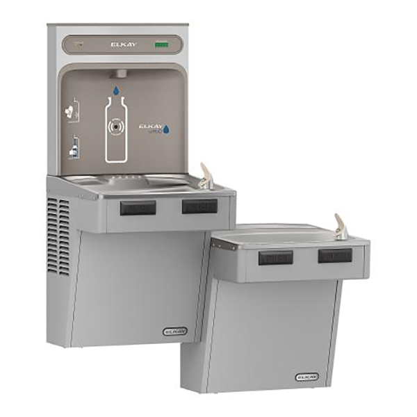 ELKAY LMABFTL8WSLK BI-LEVEL ADA WATER COOLER AND EZH2O BOTTLE FILLING STATION - FILTERED ELKAY LMABFTL8WSLK BI-LEVEL ADA WATER COOLER AND EZH2O BOTTLE FILLING STATION - FILTERED