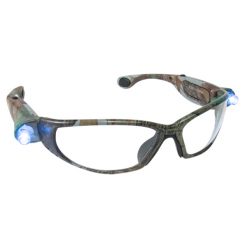 SAS SAFETY CORP 5421 LED INSPECTORS SAFETY GLASSES W/LED LIGHTS GREEN CAMO FRAME /CLEAR LENS