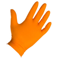 SAS SAFETY CORP 66573 ASTRO-GRIP TEXTURED NITRILE GLOVES - ORANGE (BX 100) 7 MIL LG