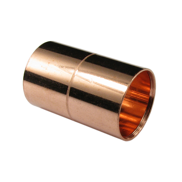 1-1/2" COPPER COUPLING W/STOP