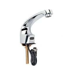 T&S BRASS EC-3102 CHROME PLATED SINGLE HOLE DECK MOUNTED SENSOR FAUCET AC OR DC 2.2 GPM