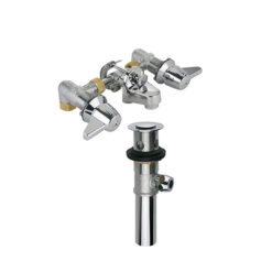 4"-6" CXC SHELF BACK FAUCET-LEAD FREE