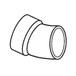 4" SCH 40 PVC DWV 22-1/2" DEG ST ELL