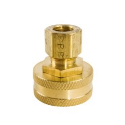 MIDLAND METAL 30050 BRASS HOSE SWIVEL FITTING 1/4 COMP X 3/4 FGH