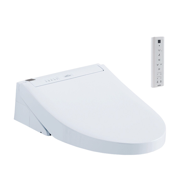 WHITE ELONGATED FRONT WASHLET TOILET SEAT W/ COVER & REMOTE WHITE ELONGATED FRONT WASHLET TOILET SEAT W/ COVER & REMOTE