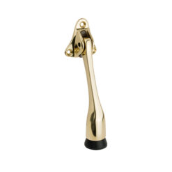 5" POLISHED BRASS KICKDOWN DOOR HOLDER