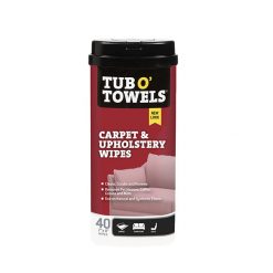 TUB O’ TOWELS TW40-CP TUB O’ TOWELS 7” X 8” CARPET & UPHOLSTERY WIPES (40 CT)