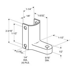 GENERAL PARTITIONS 1225-B BOTTOM PARTITION HINGE