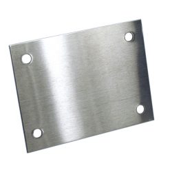 GENERAL PARTITIONS CP-1 HOLE COVER PLATE W/SCREWS - STAINLESS STEEL- FOR PARTITION