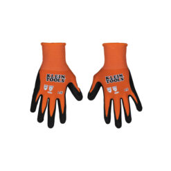 KLEIN TOOLS 60672 LG KNIT DIPPED WORK GLOVES WITH TOUCHSCREEN CAPABLE FINGER TIPS (1PR)