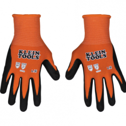 KLEIN TOOLS, INC. 60673 XL KNIT DIPPED WORK GLOVES WITH TOUCHSCREEN CAPABLE FINGER TIPS (1PR)