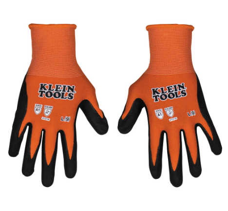 KLEIN TOOLS 60673 XL KNIT DIPPED WORK GLOVES WITH TOUCHSCREEN CAPABLE FINGER TIPS (1PR)