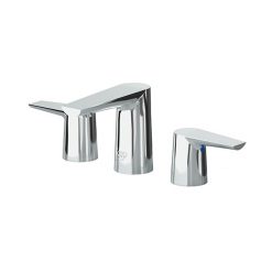 T&S BRASS LAKECREST AESTHETIC CHROME PLATED 8” WIDESPREAD FAUCET WITH LEVER HANDLES 0.5 GPM