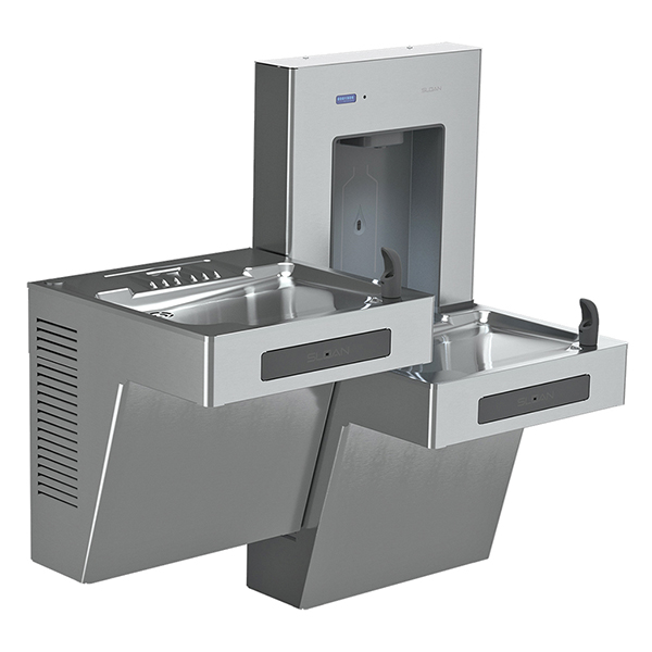SLOAN DRS120 DROPSPOT ON-WALL BOTTLE FILLER WITH BI-LEVEL COOLER (STAINLESS STEEL) SLOAN DRS120 DROPSPOT ON-WALL BOTTLE FILLER WITH BI-LEVEL COOLER (STAINLESS STEEL)