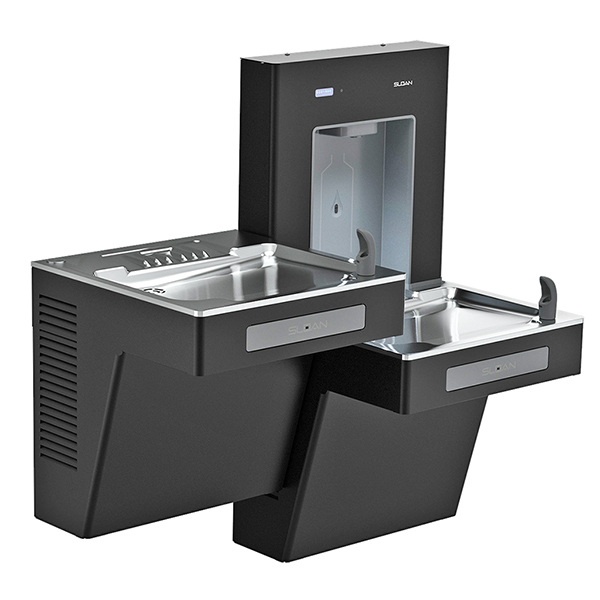 SLOAN DRS120 DROPSPOT ON-WALL BOTTLE FILLER WITH BI-LEVEL COOLER (BLACK POWDER COAT) SLOAN DRS120 DROPSPOT ON-WALL BOTTLE FILLER WITH BI-LEVEL COOLER (BLACK POWDER COAT)