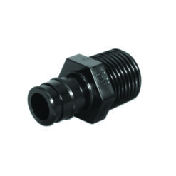 EVERFLOW SUPPLIES INC B-PPMA3434 3/4” PEX X 3/4” MIPS BLACK POLY MALE ADAPTER PEX B F1807