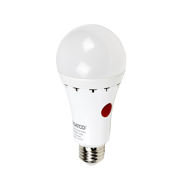 8 WATT A21 MEDIUM BASE BULB W/ BATTERY BACKUP; 120V 3000K 8 WATT A21 MEDIUM BASE BULB W/ BATTERY BACKUP; 120V 3000K