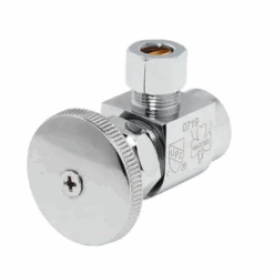 MCGUIRE LFCK01 3/8” IPS X 3/8” OD INTEGRAL CHECK VALVE ANGLE STOP VALVE WITH WHEEL HANDLE