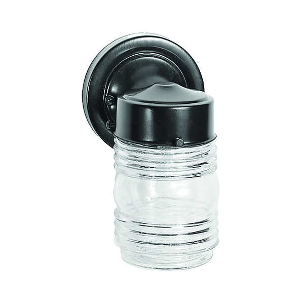 SATCO SF77-119B 6” 1-LIGHT BLACK WALL MOUNT MASON JAR FIXTURE WITH CLEAR GLASS SATCO SF77-119B 6” 1-LIGHT BLACK WALL MOUNT MASON JAR FIXTURE WITH CLEAR GLASS