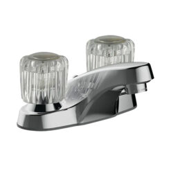 4” CENTER 2-HANDLE LAV FAUCET LESS POP-UP - CHROME