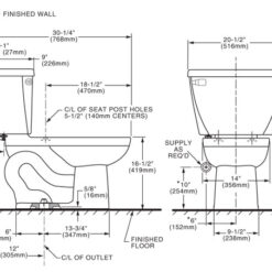 AMERICAN STANDARD 2377.100.020 ADA FLOOR MT ELONG CLOSET PRESSURE ASSIST 1.6 GPF